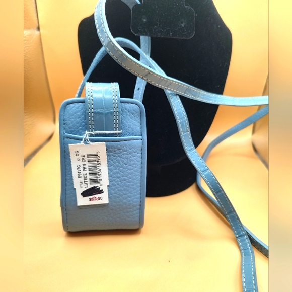 Brighton Cell Phone Case Light Blue  Leather Purse Long Strap Crossbody … - Picture 2 of 12